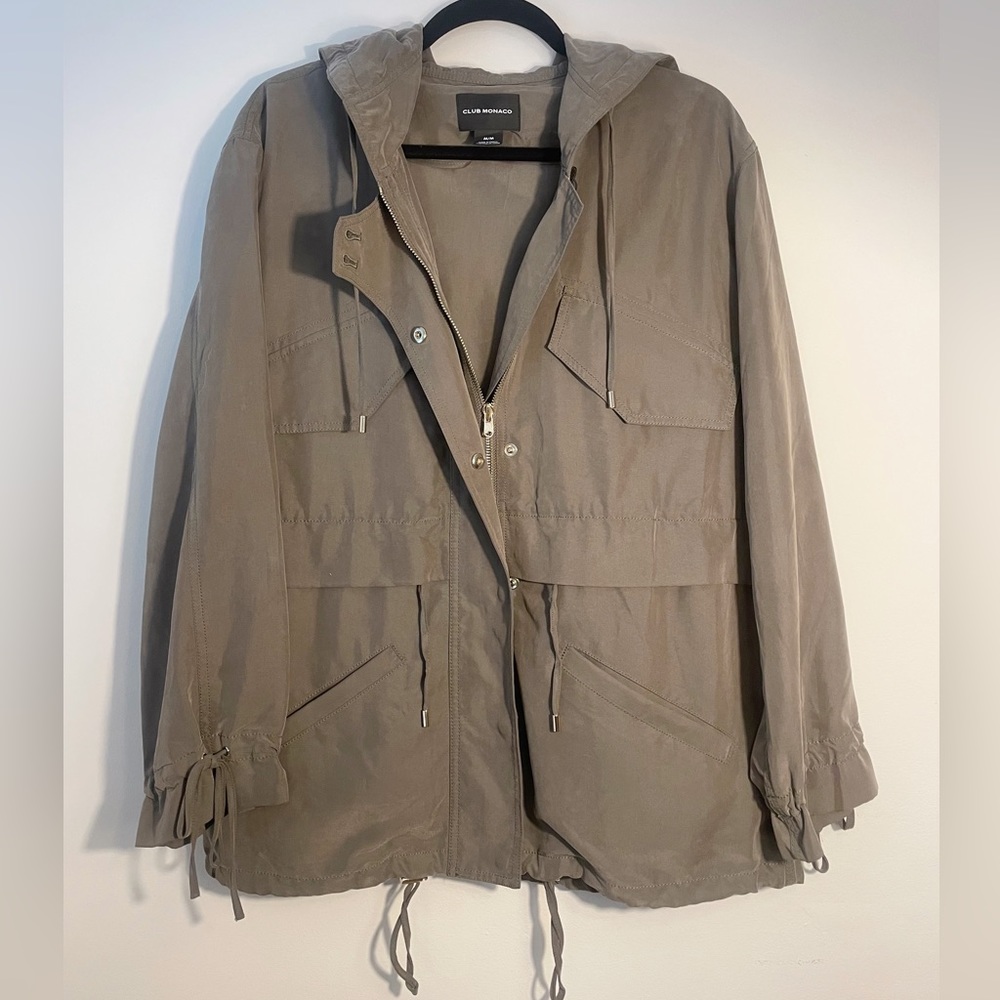 Utility Jacket Club Monaco Coat Drawstring Hooded M NBW